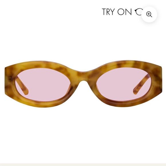 Linda Farrow The Attico Berta Brown tortoiseshell Pink Cat-Eye Sunglasses NEW main image 10
